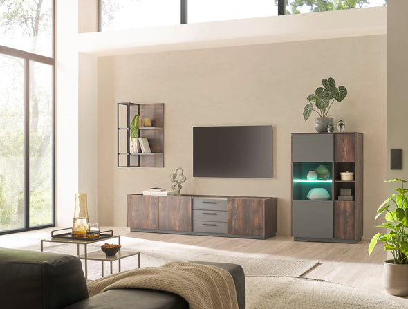 Vitrina Largo in 2 culori cu soft close 80 cm lățime - LunaHome.ro