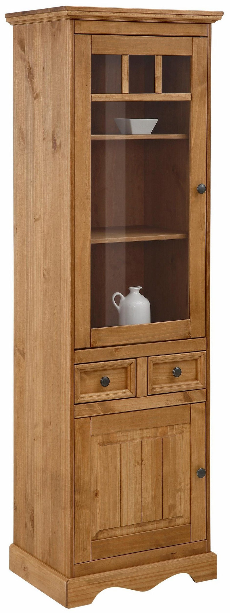 Vitrina Melissa din lemn masiv de pin natur, 60 cm latime - LunaHome.ro