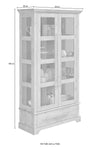 Vitrina Meliss din lemn de pin natur si sticla 94 cm latime - LunaHome.ro