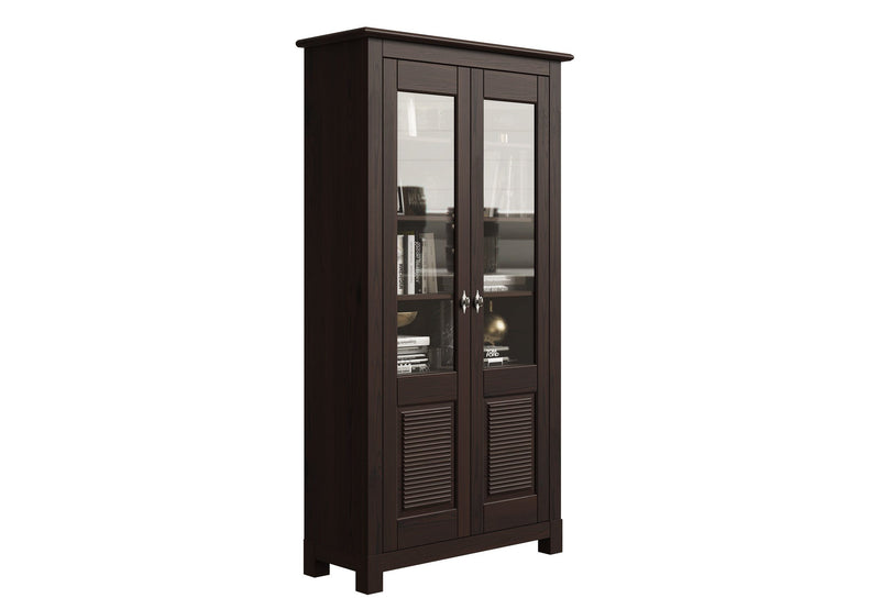 Vitrina Rauna cu doua usi din lemn masiv de pin, 96 cm lățime - LunaHome.ro