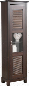 Vitrina Rauna din lemn de pin maro colonial cu o usa, 60 cm lățime - LunaHome.ro