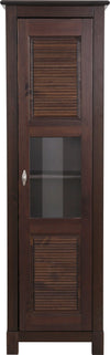 Vitrina Rauna din lemn de pin maro colonial cu o usa, 60 cm lățime - LunaHome.ro