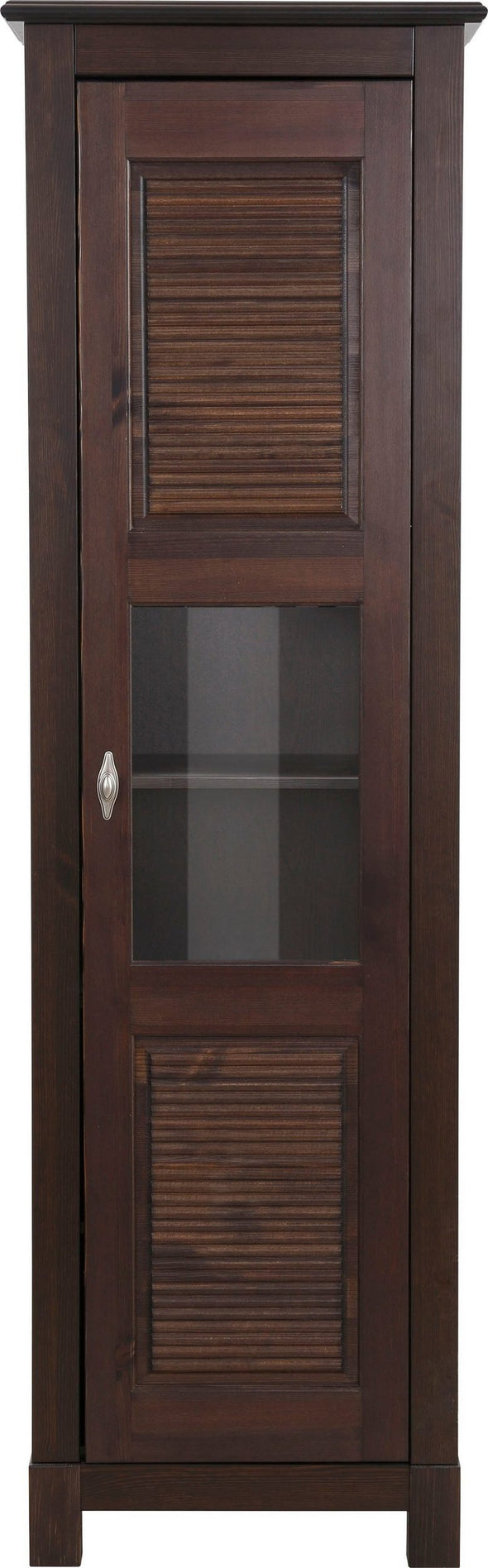 Vitrina Rauna din lemn de pin maro colonial cu o usa, 60 cm lățime - LunaHome.ro
