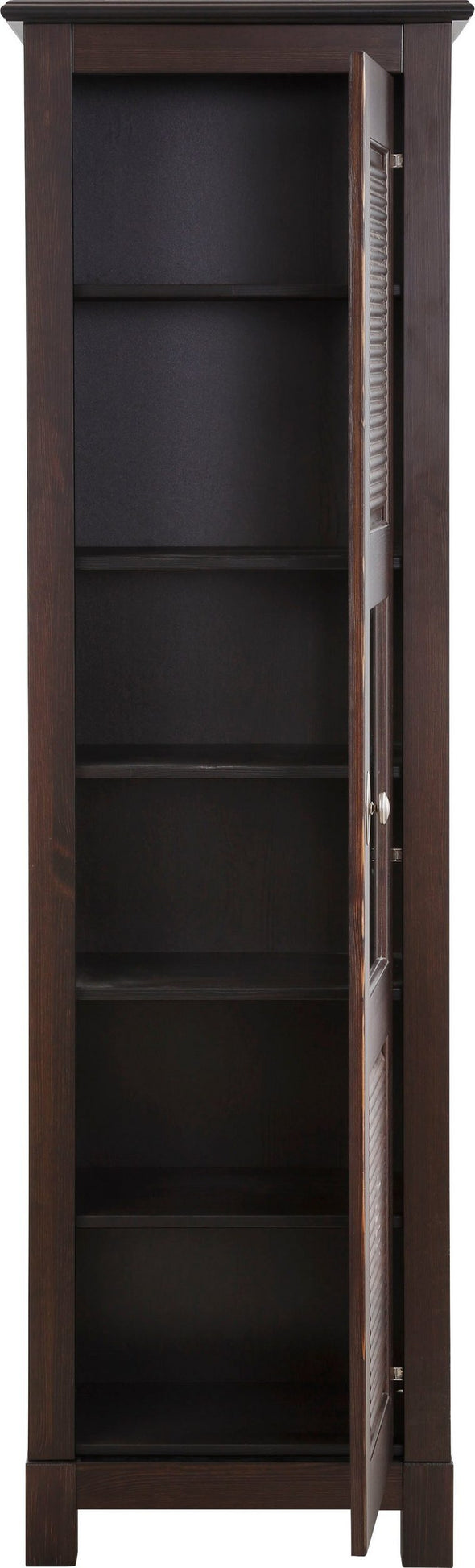 Vitrina Rauna din lemn de pin maro colonial cu o usa, 60 cm lățime - LunaHome.ro