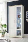 Vitrina Romance alba cu 2 uși și iluminare LED 93 cm - LunaHome.ro