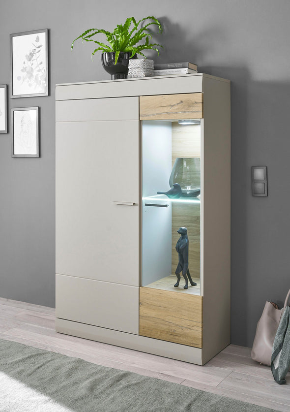 Vitrina Scara gri cu soft-close design modern 90 cm
