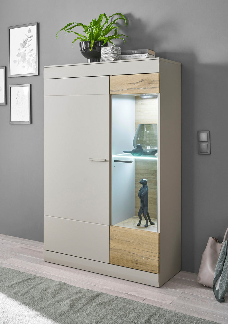 Vitrina Scara gri cu soft-close design modern 90 cm - LunaHome.ro