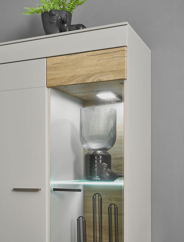 Vitrina Scara gri cu soft-close design modern 90 cm