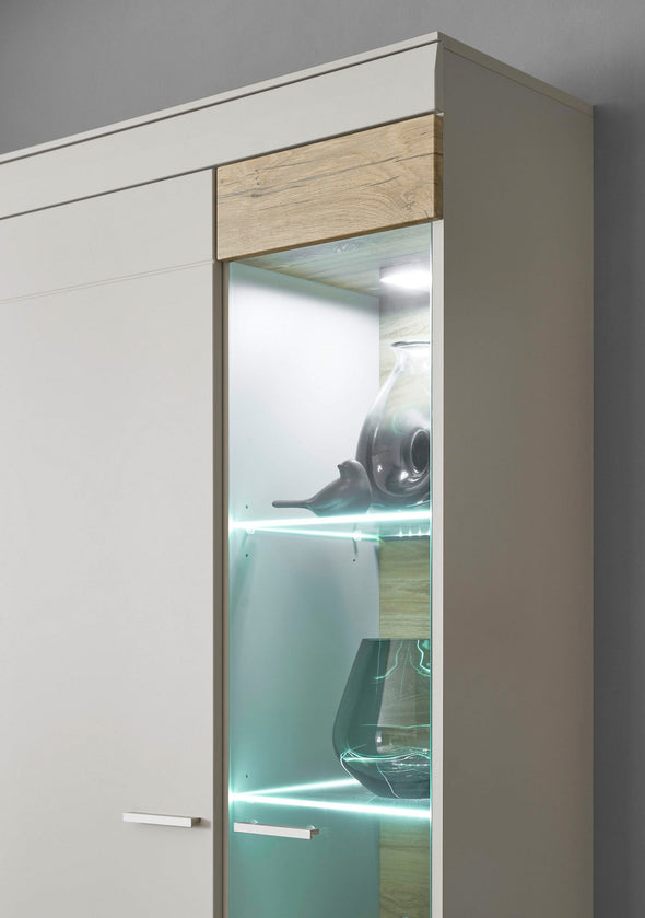 Vitrina Scara gri cu soft-close design modern 90 cm