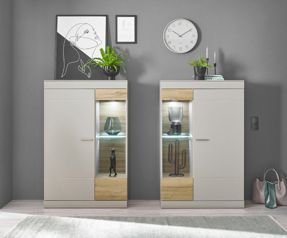 Vitrina Scara gri cu soft-close design modern 90 cm
