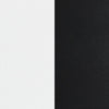 Vitrina Trentino cu design modern alba cu sticla neagra, 58 cm lățime - LunaHome.ro