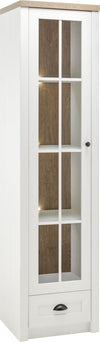 Vitrina »Beauvais« din MDF alb si stejar, 50 cm latime - LunaHome.ro