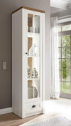 Vitrina »Beauvais« din MDF alb si stejar, 50 cm latime - LunaHome.ro