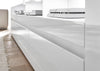 Vitrina »Carat« alb lucios cu geam transparent, inaltime 112 cm - LunaHome.ro