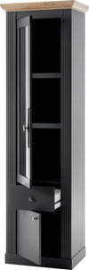Vitrina »Westminster« gri inchis din MDF, 61 cm latime - LunaHome.ro