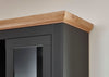 Vitrina »Westminster« gri inchis din MDF, 61 cm latime - LunaHome.ro