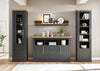 Vitrina »Westminster« gri inchis din MDF, 61 cm latime - LunaHome.ro