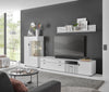 Vitrina joasa moderna Hudson alba cu 2 usi 75 cm lățime - LunaHome.ro
