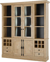 Vitrina bufet Cornwall in stil rustic cu suport de vinuri 193 cm - LunaHome.ro