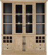 Vitrina bufet Cornwall in stil rustic cu suport de vinuri 193 cm - LunaHome.ro