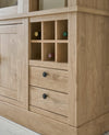 Vitrina bufet Cornwall in stil rustic cu suport de vinuri 193 cm - LunaHome.ro