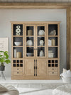 Vitrina bufet Cornwall in stil rustic cu suport de vinuri 193 cm - LunaHome.ro
