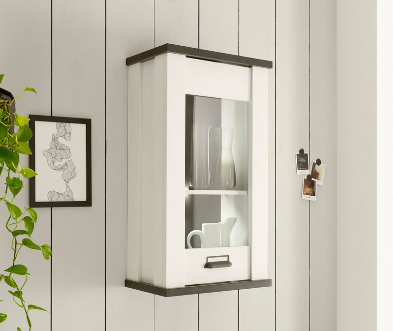 Vitrina suspendata Sherwood cu aspect de lemn, 50 cm latime - LunaHome.ro