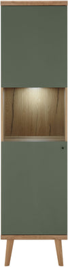 Vitrina verde Mavas in stil scandinav cu o ușă 50 cm
