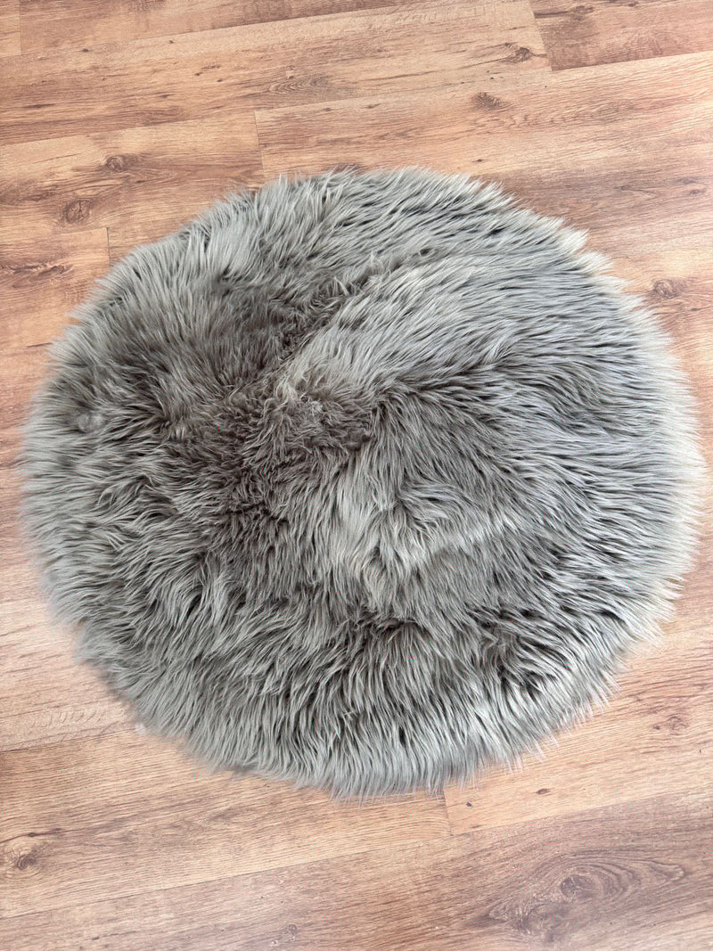 Blăniță rotundă Valeria taupe 90 cm diametru - LunaHome.ro