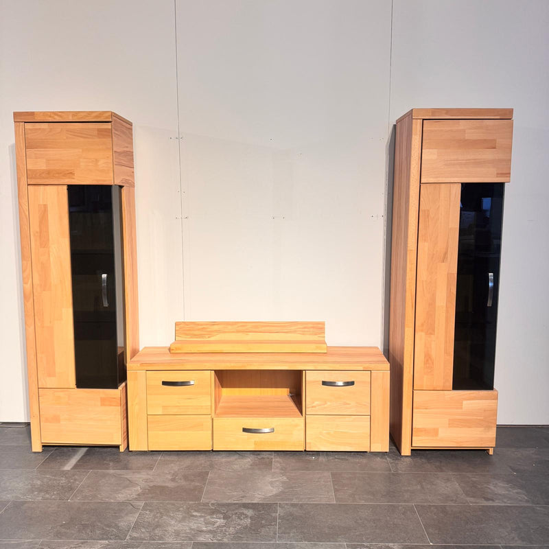 Set de living Woltra »Ribe« din 4 piese cu fronturi din lemn de fag - LunaHome.ro