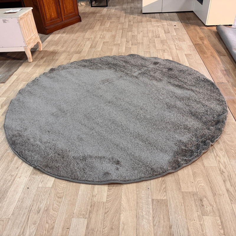 Covor rotund Tenerife culoare gri cu fire scurte 140 cm - LunaHome.ro