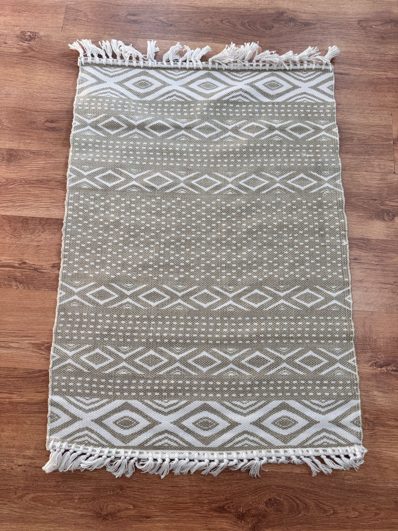Covor Neo Andas cu aspect Boho, taupe 74x104 cm - LunaHome.ro