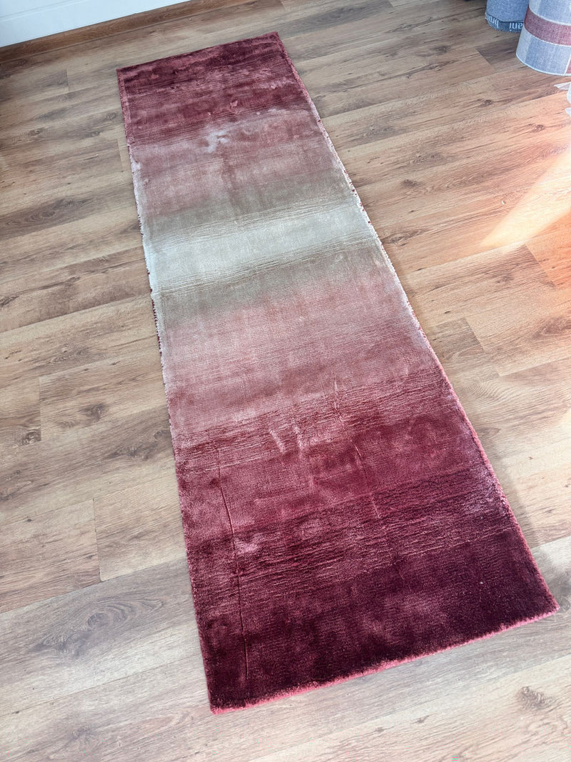 Covor »Katalin« din viscoza cu aspect matasos, vișiniu 70x240 cm - LunaHome.ro