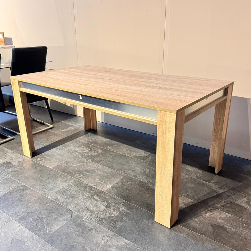 Masa Bricos cu design industrial, aspect de lemn 160x90 cm - LunaHome.ro