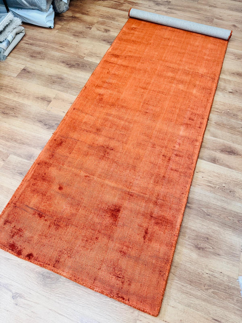 Covor »Shirley« din viscoza cu aspect matasos, culoare cupru 90x250 cm - LunaHome.ro