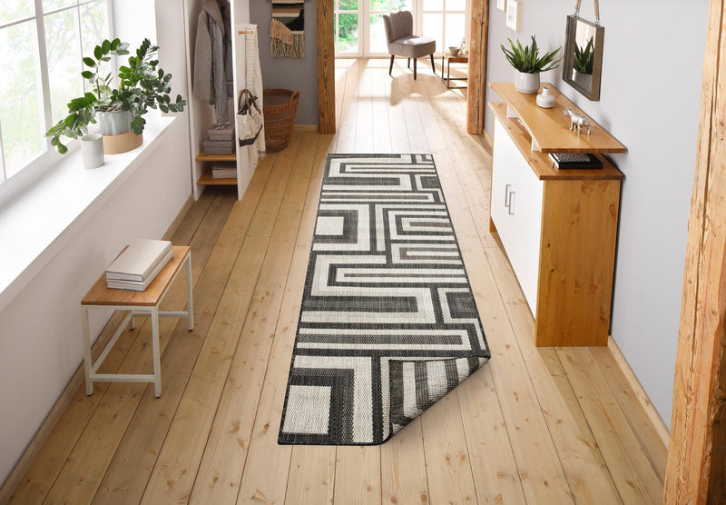 Covor traversă reversibil Cannes pentru interior si exterior, 90x250 cm - LunaHome.ro