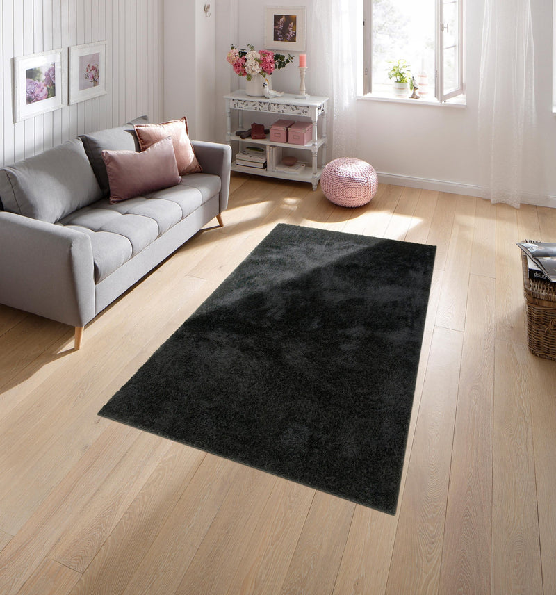 Covor »Micro Soft Ideal« foarte moale si pufos negru 160x230 cm - LunaHome.ro