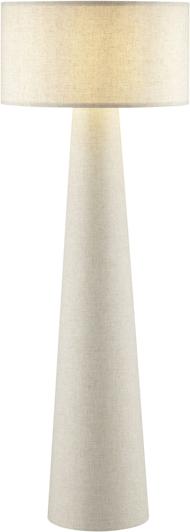 Lampadar Lienne cu abajur textil si baza cu cadru metalic bej 143 cm