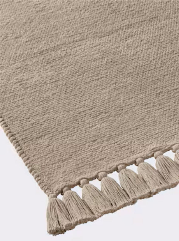 Set 3 covoare de dormitor Heine din bumbac taupe, 70 cm - LunaHome.ro