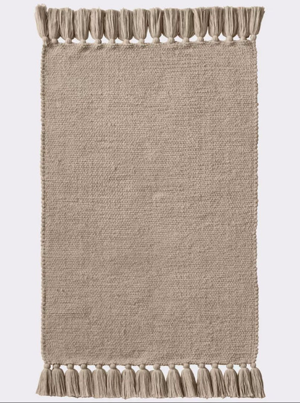Set 3 covoare de dormitor Heine din bumbac taupe, 70 cm - LunaHome.ro