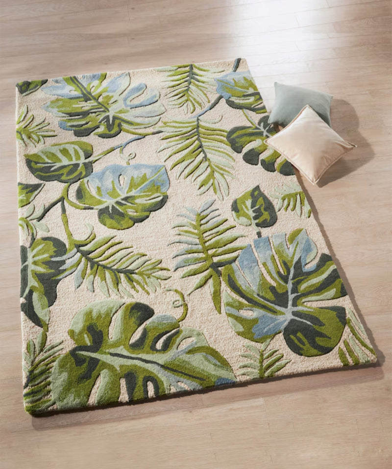 Covor din lână Bothanical cu model exotic 3D 190x290 cm - LunaHome.ro