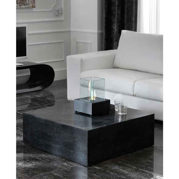 Masuta de cafea Stone Nanay placata cu piatra, 80 cm - LunaHome.ro
