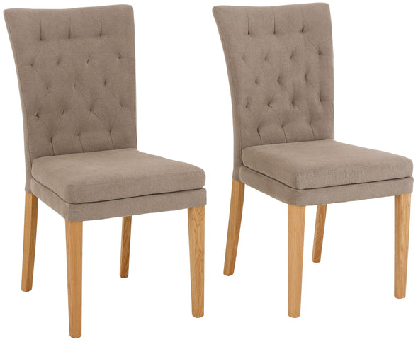 Set 2 scaune Colorado, maro cu picioare din lemn de stejar - LunaHome.ro