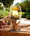 Suport lumanare Zole II, metal/lemn/sticla, 114 cm inaltime - LunaHome.ro