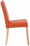 Set 2 scaune Nina din piele ecologica Terra, picioare din lemn de fag - LunaHome.ro