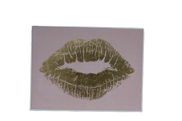 Tablou Kiss Me Home Affaire, roz