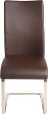 Set 2 scaune Arco II MCA din piele naturala maro, cadru metalic - LunaHome.ro