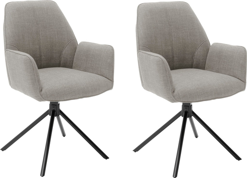 Set 2 scaune Pemba pivotante cu cadru metalic - LunaHome.ro