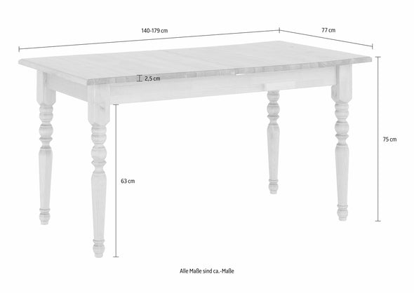 Set masă + 4 scaune Merida 140 cm