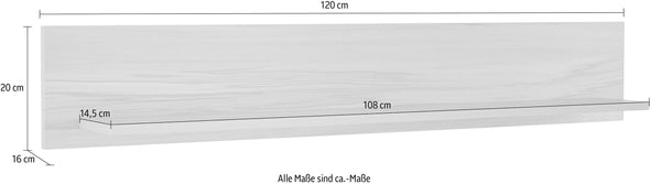 Polita pentru perete Sintra din MDF, 120 cm - LunaHome.ro